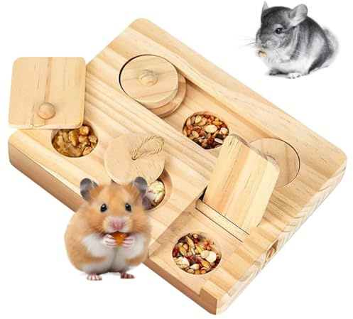 Jouets D'enrichissement Pour Lapin 6 En 1 Jouets En Bois Pour Cochon D'inde Jouets Interactifs Pour Hamster Jouets Amusants Pour Petits Animaux Jouets Pour Lapin Friandises Pour Lapin Chinchillas