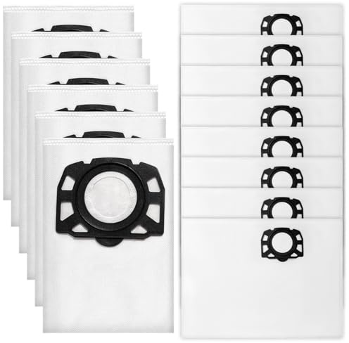 Karcher Vacuum Bags KFI 357, 14pcs Replacement Karcher Hoover Bags for WD 2 Plus, WD 3, WD 3 Battery, KWD 1, KWD 2, KWD 3, MV 3, WD 3.200 to WD 3.800 M, SE 4001, SE 4002