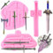 RFGHAC Espada Moldes de Silicona Cuchillo Hacha Moldes Fondant Para Decoracion de Tartas Chocolate Goma Pasta Caramelo Arcilla Polimera Set De 3
