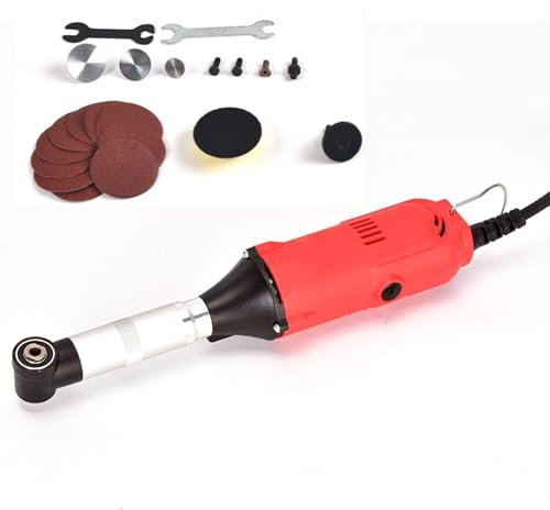 LHQYA Máquina Eléctrica Limpieza Juntas Baldosas, Limpiador Juntas Baldosas, Velocidad: 15000r/min& Ángulo: 90 °& Ajuste 6 Velocidades& Longitud Codo: 11.5CM& Apertura: 5MM, para Limpieza Juntas