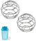 GZSYWZ 2 Pezzi Pallina Frullatore per Shaker Proteico - Bottiglia in Acciaio Inossidabile Miscelatore Sfera, Palline Frullatore con Filo Frusta, Palline Miscelatrici, 32 * 32mm × 2 Pezzi