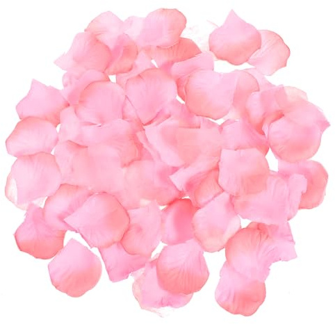 1000 Stück Rosa Blüten Deko Rosenblüten für Hochzeit Künstliche Blätter Rose Rosenblätter Deko Schlafzimmer Wiederverwendbare zum Streuen Valentinstag Tischaufsatz Geburtstag Romantische Atmosphäre