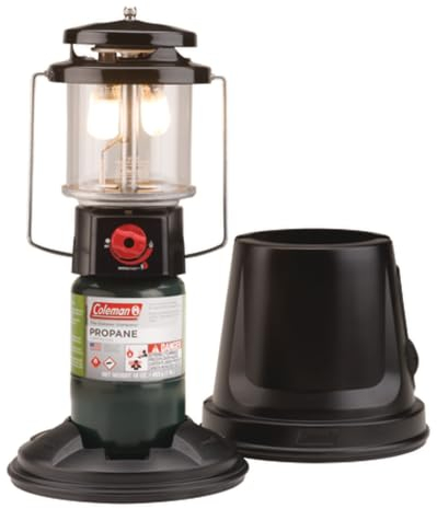 Coleman QuickPack Deluxe+ 1000 Lumens Gas Lantern with Carry Case, Propane Lantern with Automatic Lighting & Adjustable Brightness, Great for Camping, Power Outage, Outdoor Lighting, & More