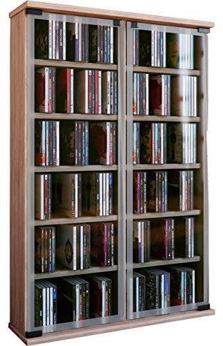 VCM Retal - Mueble para Discos de Vinilo, Color Roble Sonoma (Vetas)