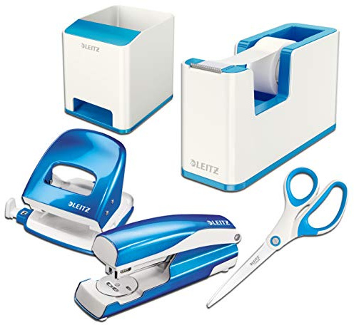 Leitz Wow Desk Set, Blue, Complete