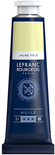 Lefranc Bourgeois 810001 feine Ölfarbe, lichtecht mit hervorragender Deckkraft & hoher Farbintensität, gleichmässiger Konsistenz und optimaler Mischbarkeit, 40ml Tube - Zitronengelb