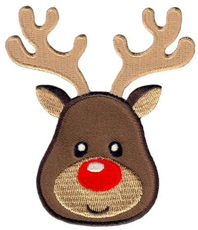 PatchMommy Rentier Patch Aufnäher Applikation zum Aufbügeln Bügelbild - für Kleidung Jeans Jacken Kinder Baby