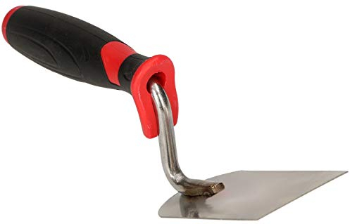 KOTARBAU® Truelle de maçonnerie en Acier Inoxydable 100 mm x 50 mm avec poignée en Caoutchouc Truelle de Nettoyage Truelle carrée Mastic de stuccateur, Indispensable pour Les travaux de maçonnerie