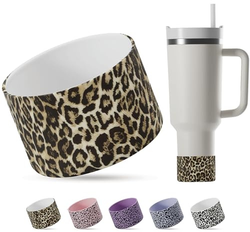 REUZBL Leopard Silicone Bottle Boot Sleeve for Stanley 20-40oz, Hydro Flask, Simple Modern Tumblers, Iron Flask Tumbler, Similar, Tumbler Water Bottle Accessory