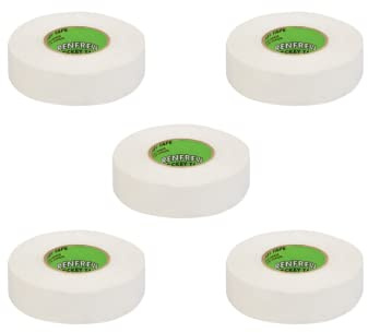 Renfrew Pro White Cloth Hockey Tape, 5 Rolls (1'' x 18m)