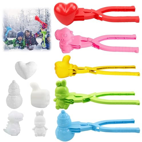 Schneeballzange, 5 Stück Schneeball Former, Schneespielzeug Kinder Schneeball Zange, Snow Toys Schneeballformer, Winter Outdoor Spielzeug Snowball Maker, Damit Kinder Im Schnee Spielen Können (B)