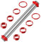 WinGluge 35cm Rodillo Cocina, Rodillos de Amasar Antiadherente, Acero Inoxidable Rodillo, Rolling Pins con Anillos de Grosor Ajustable para Fondant, Pastelería, Pizza, Galletas y Masa