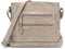 irisaa Schultertasche Damen Handtasche, Medium Umhängetasche praktische Henkeltasche mit vielen Fächern, Vintage Look mit Reißverschluss, DKB Farbe:Beige