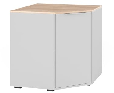 Vicco Credenza Betti, Bianco/Sonoma, 77.9 x 77.9 cm con 1 porta, per riporre abiti e oggetti di uso quotidiano