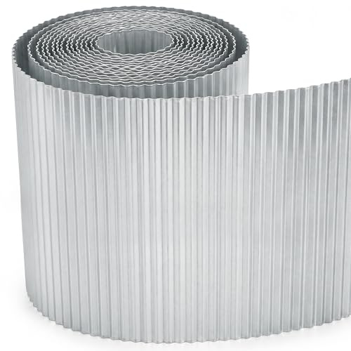 JonesHouseDeco Rollo de Metal Galvanizado de 6 m, Borde de Plantas de Jardín, Estrecho Ondulado, Alto 25,4 cm, Resistente para Parterres, Césped, Camino K653B01