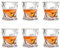 newgulzar Bicchieri da Whisky,Set di 6 Bicchiere da Cocktail Cristallo,Bicchieri da Whisky Twist Bar Tumbler,per Cognac Martini Whisky Scotch Bourbon Cocktail,Bellissimo Regalo