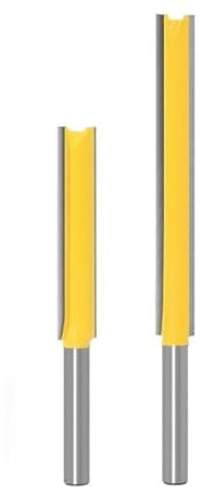 2PCS 1/4'' 6.35mm Shank Long Straight Router Bit For Wood Two Flutes Milling Cutter Tungsten Carbide Engraving Machine