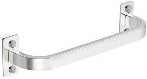 Mooche Barra portasciugamani per bagno, 25,4 cm, montaggio a parete, resistente, porta asciugamani singolo in acciaio inox SUS304, cromato lucido