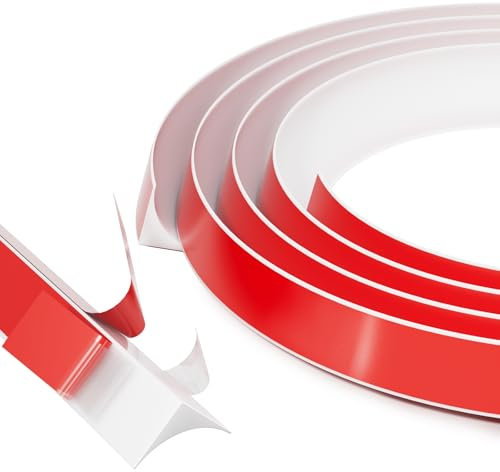 3 Meters (20×15mm) Double-Sided Wide Self-Adhesive Silicone Quadrant Trim – Laminate Floor Beading,Skirting Board Cover,Flexible Moulding Caulk,Coving for Ceilings,Countertops,Wall Corners