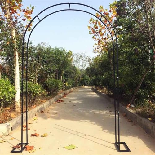 WCQSYY Arco De Jardin para Plantas Arco De Hierro Forjado para Plantas Trepadoras Arco De Rosales para Plantas Trepadoras,Negro,W1.8M*H2.2M