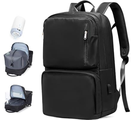 BJLFS Zaino da Viaggio con Sottovuoto Ryanair 40x30x20 Wizzair Bagaglio a mano 40x20x25 Ryanair con Pompa Borse da Cabina per Easyjet 45x36x20 con compressione sottovuoto,Zaino Casual per Laptop