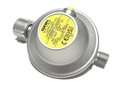 ROEDER-Gas Regolatore gas per caravan, roulotte, 1,2 kg/h, 30 mbar, EN71, regolatore di bassa pressione