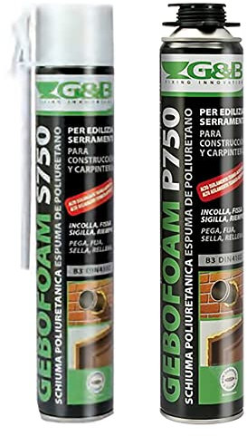 Schiuma poliuretanica ml 750 tipo P - pistola X 12 pz GEB