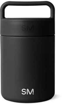 Simple Modern Pot Thermique pour Aliments Chauds | Acero Inoxidable Recipiente para Almuerzo de Alimentos Calientes | Provision Collection | 350ml | Midnight Black