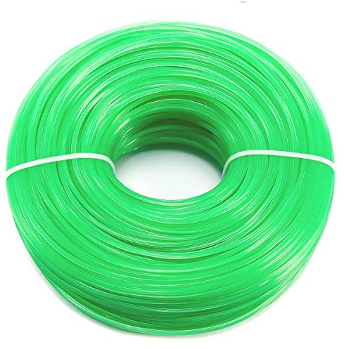 15m X 2mm Heavy Duty Round Plastic Strimmer Line, Grass Strimmer Wire, Electric Strimmer Cord, Garden Accessories for Grass Trimmer (Green, Pack Of 1)