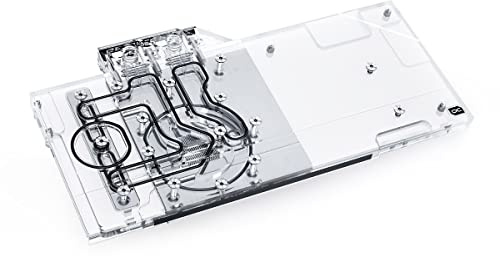 Alphacool Eisblock Aurora Acryl GPX-N RTX 3070 FTW3 Ultra with Backplate (11970) - GPU Water Cooling Block for RTX 3070 - 5cm Length x 5.1cm Width x 5cm Height - Compatible with Desktop PCs
