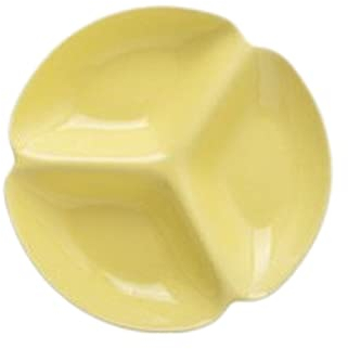 Plaques à fondue 4 pièces Ensemble de céramique colorée, ronde 21cm / 8.2inch 09