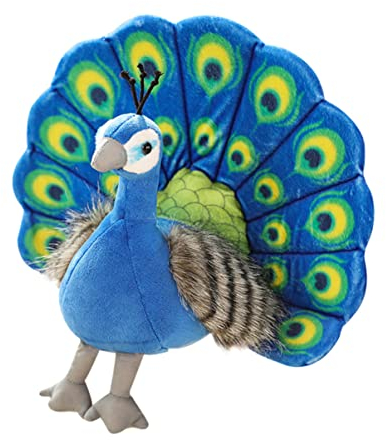 Toyvian Pfau Plüschtier Pfauen-Plüschkissen Pfauenpuppe für Sofa kinder Kuscheltier Kinderspielzeug kleine Vogelspielzeuge entzückender Cartoonpfau Simulation Pfauenpuppe Karikatur Baby