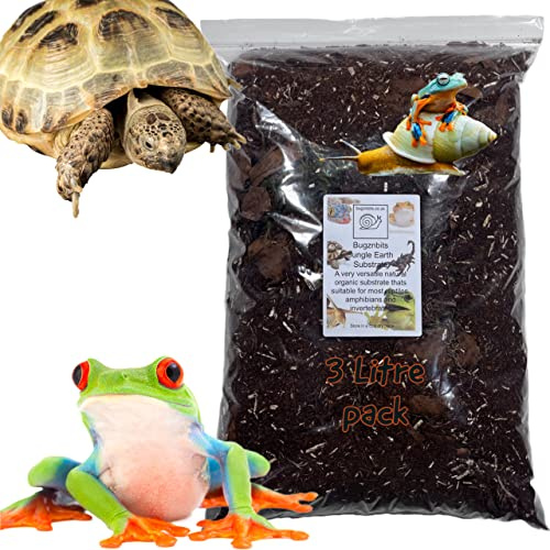 Bugznbits Jungle Earth Substrate, Our Most Versatile Substrate, Snails, Frogs, Reptiles and Supports Bio-active Set-ups (3 Litre)