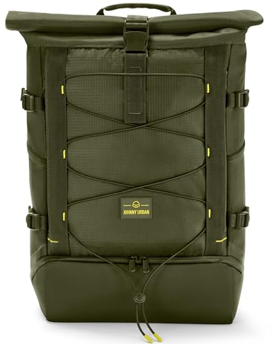 Johnny Urban Rucksack Herren & Damen Oliv - Allen Large Move - Großer Rolltop Backpack für Freizeit Reisen Uni - 16 Zoll Laptopfach - Wasserabweisend