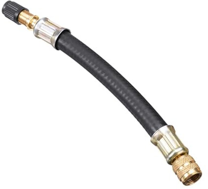 Smileshiney Ventilschaftverlängerungen | auslaufsicherer Verlängerungsschlauch aus Gummi für Ventil – Luftventilverlängerung, massiver Messingadapter für einfaches Aufpumpen von Reifen