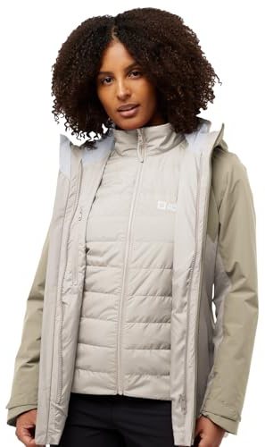 Jack Wolfskin Damen Hunberg 3in1 Jkt W, Pale Sand, XS EU
