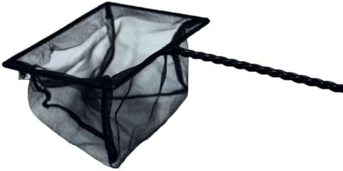 Aquarium Fangnetz Größe 25cm Kescher Fischnetz schwarz Aquariumnetz Fischkescher Köcher Netz Fein Fische Casher