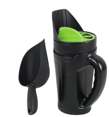 Spargitori tenuti a portata di mano per, spargitore di sale,Dimensione di apertura regolabile da 2,5 litri con pala - Sale di neve, shaker a dimensioni multipla per giardino, ghiaccio e neve