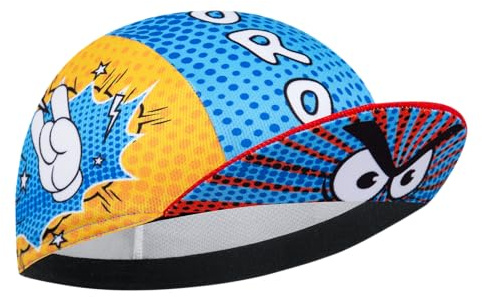 Corsehild Cycling Cap with Sun Visor, Lightweight Polyester Bike Hat for Men & Women, Breathable Under Helmet Design for Road Biking & Outdoor Sports
