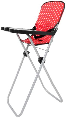 GARIOUANS Trona Juguete para Muñecas Accesorio De Infantil Silla Alta De Muñeca para Alimentar para rol Interiores y Exteriores