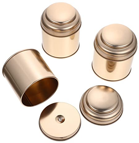 iplusmile Set 3 Barattoli Alluminio per Tè Sigillabili Contenitore in Rame Rosa Barattolo Portatile per Conservazione Tè Snack e Secchi