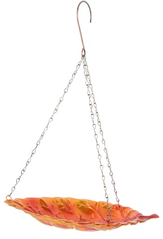 KOMBIUDA Mangeoire Oiseaux Suspendue Métal pour Jardin Extérieur Distributeur de Nourriture Polyvalent pour Petits Oiseaux Décoration de Cour et Patio