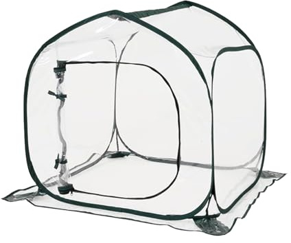 Tienda de campaña para plantas, cubierta transparente con cremallera para plantas de invierno, refugio de invernadero para clima frío, parches de fresas, patio, huertos, jardín, arbustos, verduras