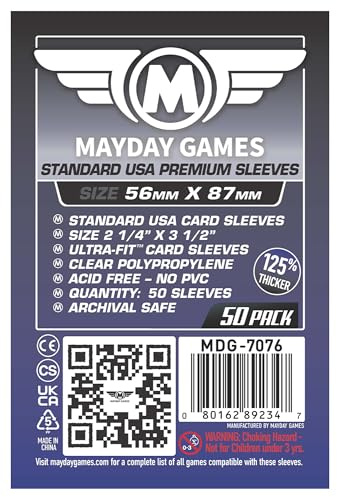 Maydaygames - Premium Std. USA Spiel Größe Hüllen 56mm X 87mm (50 Stück)