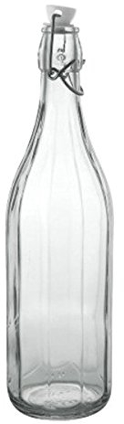 Set 6 pezzi Bottiglia vintage Cerve Milly da 1 litro elegante con tappo meccanico ermetico per acqua olio bevande preparazione e conserva cocktail