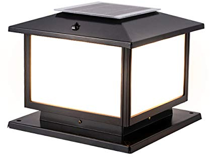 ACMHNC Lampadaire Extérieur Solaire,Lampadaire De Jardin Antique LED Lampe Pilier Solaire Lampes De Poteau Étanche Lampe Pilier Portail Aluminium Luminaire Exterieur Pour Cour,Chemin,Escalier, Mur