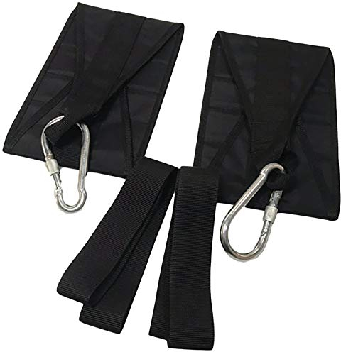 JTRHD Sport-Bauchgurte Bauchmuskeltrainingsgürtel Pull-Up-Suspensionsschlinge Bauchmuskelgürtel Armaufhänger Trainingsgeräte (Farbe : Black, Size : 48x19.5x6cm)