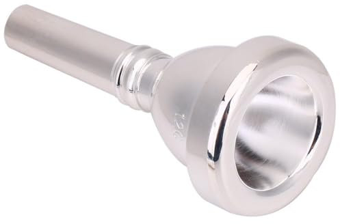12C Mundstück für Altposaune, 8x3,8cm/3,14x1,49 Zoll Universal Versilbertes Altposaunen Mundstück Tragbar Messing Übungsmundstück Blasinstrumente Zubehör für Kinder Anfänger Professionelle Musiker