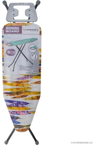 38 X 110cm Ironing Board - Wide Adjustable Stand Modern Foldable Portable Iron | Anti-slip Foot Caps | Foldable, Metal Legs, Space Saving