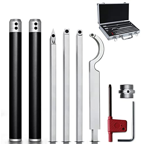 Drechseleisen Drechselmesser Drechselzubehör Drechselbeitel Drehmeißel Set Drehwerkzeuge Drehfinisher Hartmetall Diamantform Runde Vierkantschneider Schleifvorrichtung